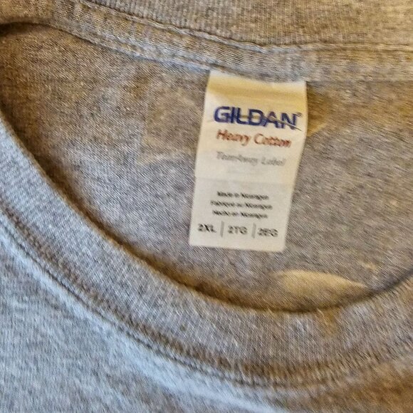 Gildan Pittsburgh Baseball T-Shirt Gray Men 2XL Heavy Cotton Retro Fan Shirt - Picture 3 of 6